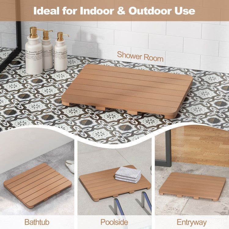 <strong>Wide Range of Application:</strong> Our waterproof floor mat is your go-to solution from the shower room to the backyard! Perfect for indoor and outdoor use, it's an ideal addition to your shower, bathtub, poolside, entryway, and more. Experience versatility at its finest with our multifunctional mat.