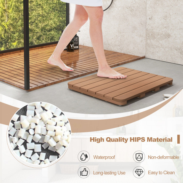 <strong>High-Quality HIPS Material:</strong> Experience the pinnacle of comfort and safety with our premium shower mat crafted from high-quality HIPS material. Waterproof, mold-proof, and non-deformable, it ensures long-lasting performance while providing a cozy surface for your shower routine.