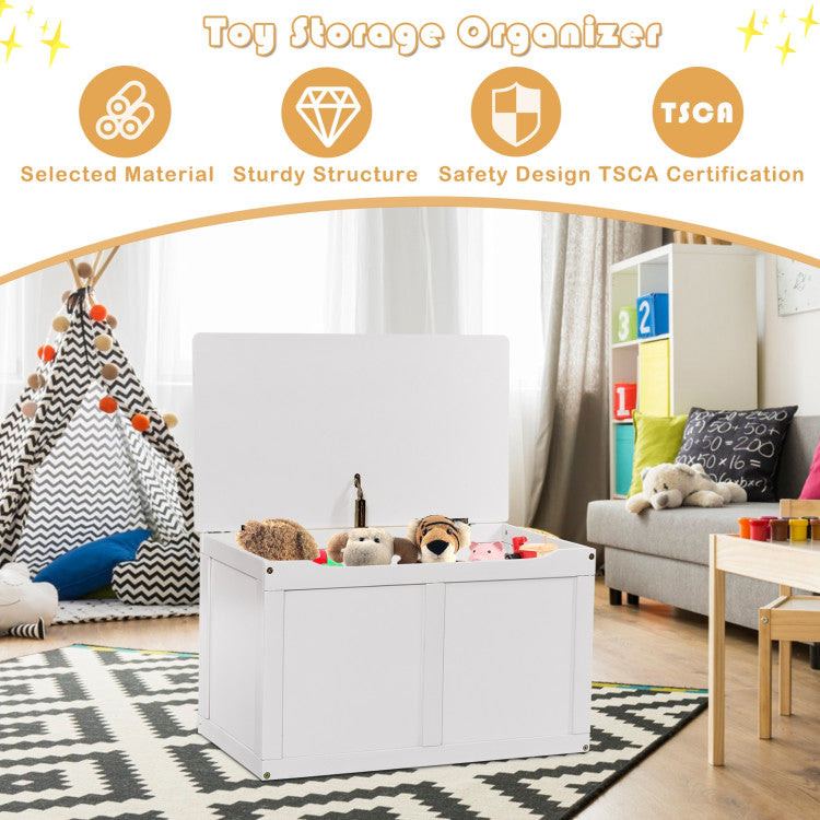 Durable and Safe: Crafted from sturdy MDF and coated with non-toxic eco-friendly coffee paint, this toy box ensures long-lasting use and a safe environment for your little ones.