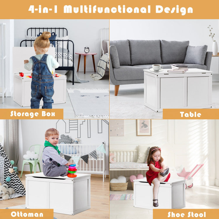 Functional Seating: In addition to being a storage solution, this 2-in-1 design also serves as a convenient seating spot. Your child can comfortably sit on top while engaging in play or reading their favorite books.