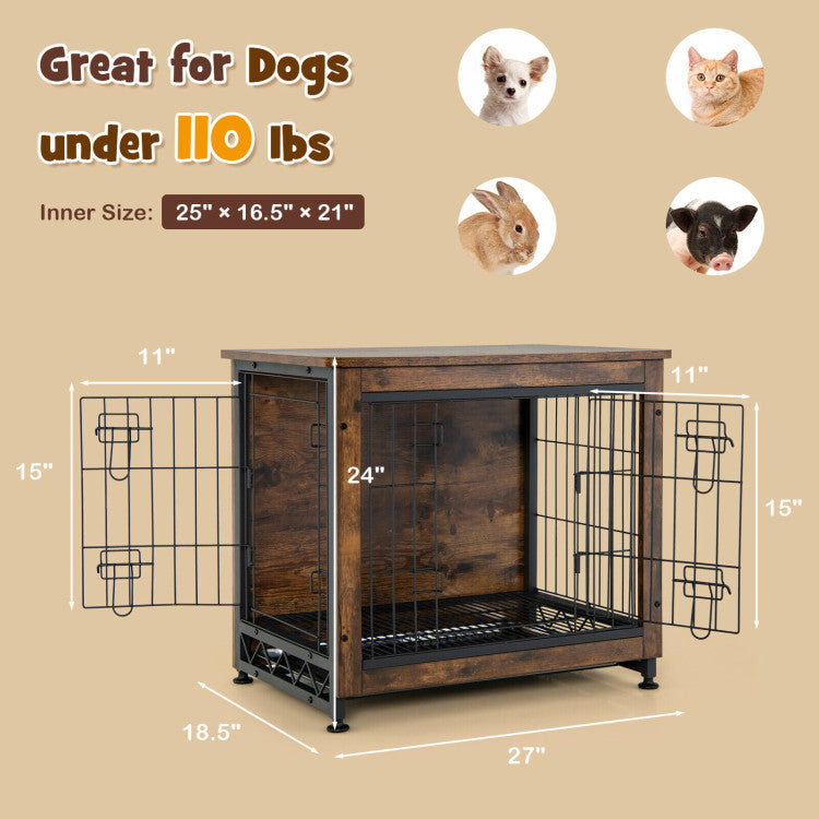 <strong>Easy Assembly and Maintaining:</strong> Our dog crate is designed with your convenience in mind, featuring easy-to-follow instructions and all necessary fittings for a hassle-free setup. The waterproof tabletop promises ease of cleaning, ensuring a pristine, low-maintenance surface that remains durable and stylish over time.