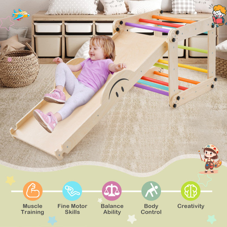 <p><strong>Great Safety and Stability:</strong> The wooden climbing toy features natural wood bars, and supports a maximum weight of 135lbs, providing toddlers with a secure environment. Moreover, the climbing toy has been CPSIA and ASTM-approved for peace of mind.</p> <p>&nbsp;</p>