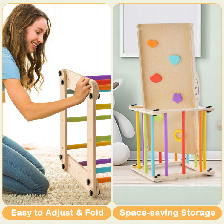 <strong>Space-saving Storage:</strong> With the innovative removable design, the triangle climber can be easily stored in small spaces, maximizing play area options. Keep the fun within reach, indoors or outdoors, without compromising on convenience.