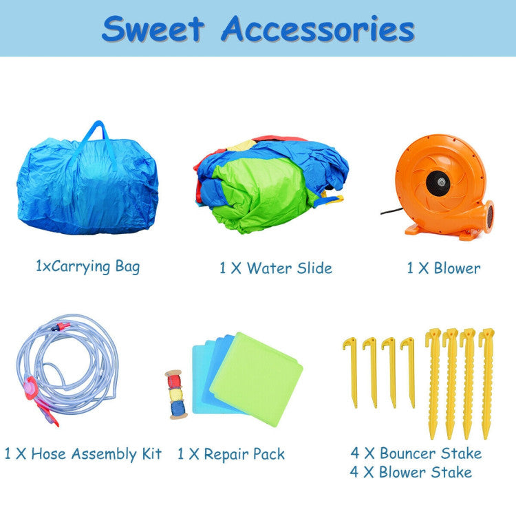 Complete Package for Peace of Mind: The Hippo water bouncer comes complete with 4 ground stakes for stability and security. A handy pack of repair accessories is included for easy maintenance, and a convenient carrying bag ensures effortless storage and transportation. Get ready for unforgettable aquatic adventures!