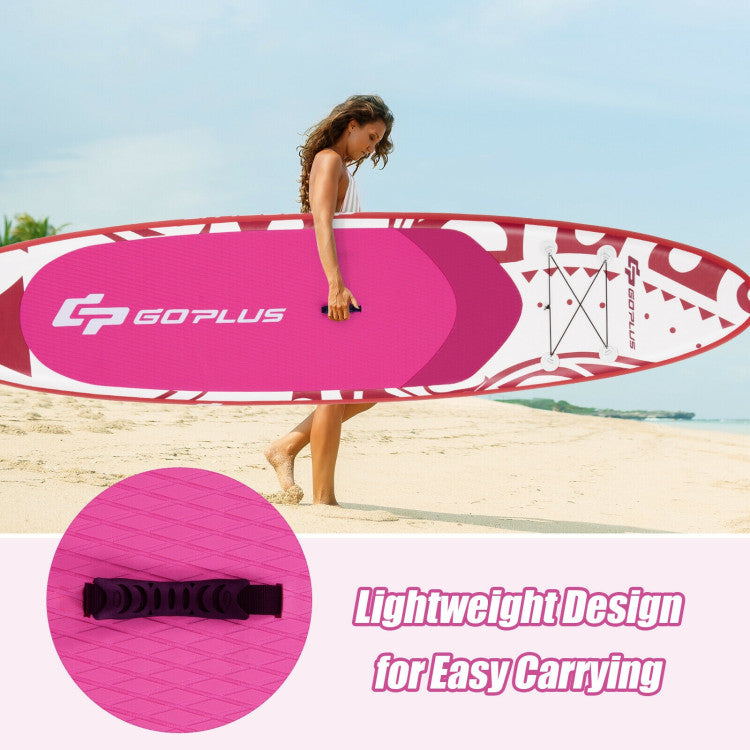Superior Paddling Control: Equipped with three bottom panel fins, this board enhances speed, maneuverability, and steering, making it user-friendly. Bungee cords on the front deck provide storage space for your backpack and essentials. A safety leash keeps the board from drifting away.