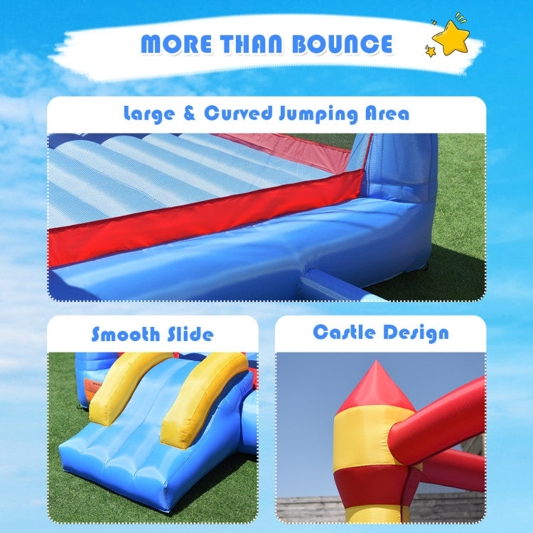 Exclusive Material: The Costzon bounce house is made of extraordinarily heavy-duty puncture-proof 420D Oxford materials, while the bouncing area is made of exclusive 800D Oxford to strengthen its ultimate durability. NO WORRY that excessive jumping will lessen its service time. It will bring much happiness to your children and they can share precious playing time with their friends! Suitable for 3-4 kids to play together.