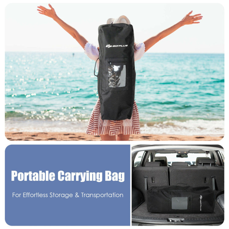 Convenient Inflatable Design for Portability: It comes with a waterproof carrying bag that makes organizing accessories a breeze for convenient transport and storage. This inflatable paddleboard is perfect for travel and camping, thanks to its handy handle and lightweight construction.