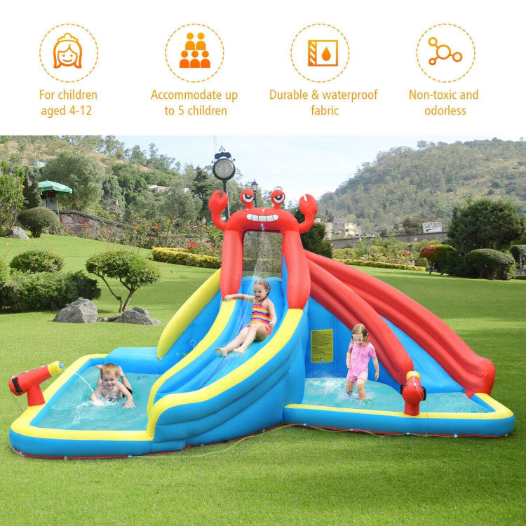 Perfect Gift for Kids: Designed for children aged 3 to 12, this water park boasts a captivating castle-style design with an adorable crab pattern. It's a fantastic gift choice for birthdays, Christmas, or any special occasion to bring joy and endless laughter to your children year-round.