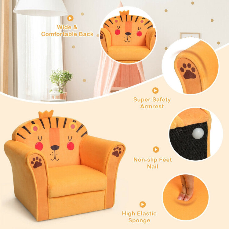 Comfortable and Safe Material: The kids sofa is made of super soft velvet fabric, which is comfortable and breathable. 20D high elastic sponge filling, providing children with a soft and comfortable experience. Certified by ASTM and CPSIA to ensure children's safety.