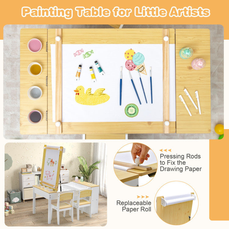 Artistic Freedom: Provide a large, inviting space for your child's artistic endeavors. The easel allows easy paper access, making it simple for your little artist to express creativity with colored pencils and paint.