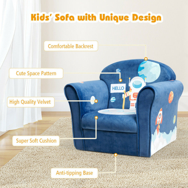 Ergonomic Design and Strong Support: Designed with your child's well-being in mind, this sofa features a wide backrest and an ideal height that provides excellent support for your child's spine, promoting good sitting habits. The ergonomically designed sofa armrest offers added safety and support.