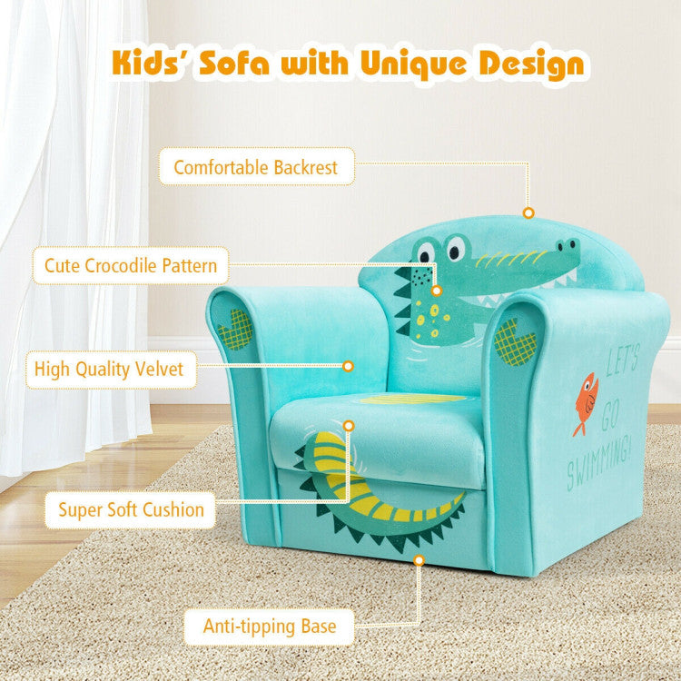 Ergonomic Design for Strong Support: The wide backrest and optimal height of this kids' sofa effectively support children's spines, promoting good sitting posture. With its ergonomically designed armrests, this sofa provides children with reliable support and safety.