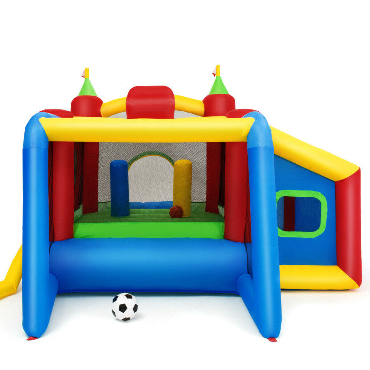 Ultimate Gift for Joyful Play: Let our jump slide playhouse create cherished childhood memories. It's a splendid gift that guarantees boundless fun for your little ones. Whether indoors or outdoors, in parks, backyards, or gardens, this portable inflatable playhouse ensures endless laughter.
