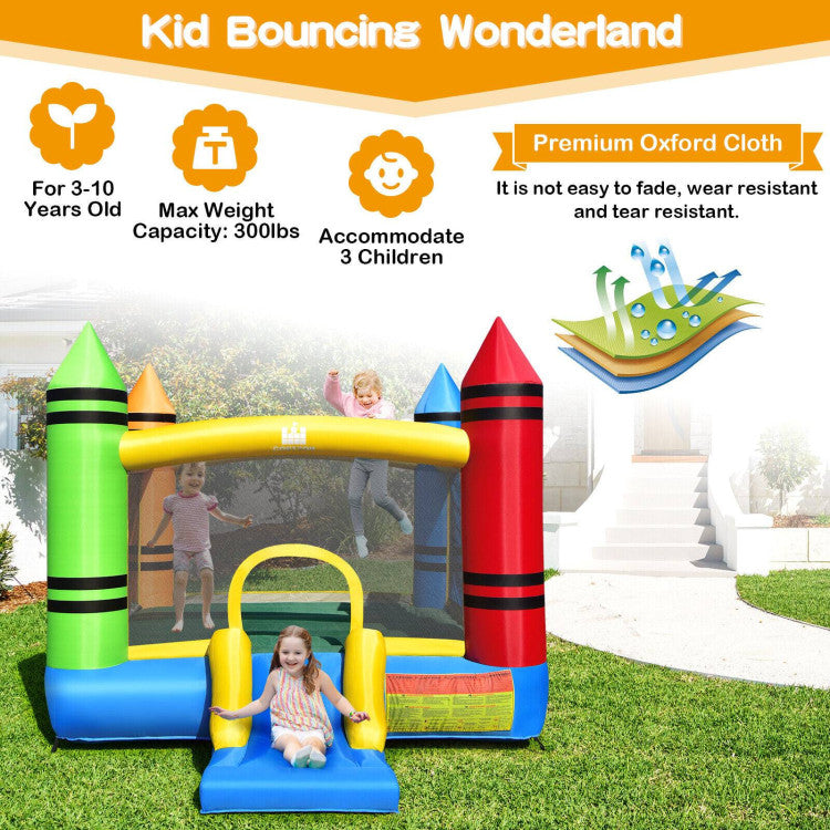 Ultra-Durable Oxford Fabric: Our inflatable jumping castle is crafted from premium, high-strength Oxford cloth, ensuring it remains vibrant and tear-resistant. Inside, a professional PVC coating enhances airtightness, while robust stitching guarantees long-lasting enjoyment.
