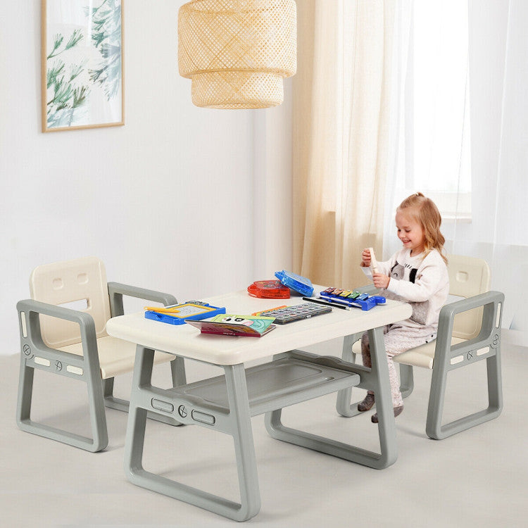 Comfortable and Ergonomic Design: Chairs with backrests and armrests promote proper sitting posture and back support for your child. Smooth surfaces and rounded corners with no burrs protect delicate skin. Non-slip pads on the table and chairs enhance stability and safeguard floors.
