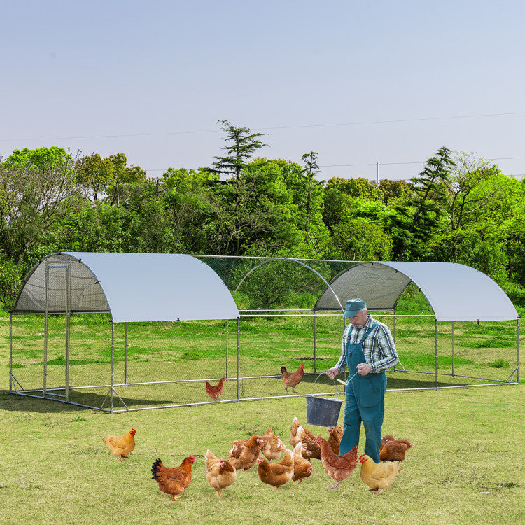 Innovative Design and Versatile Utility: The eye-catching dome shape not only adds a stylish touch but also prevents the buildup of water and snow. Beyond serving as a chicken coop, it's an ideal habitat for ducks, rabbits, dogs, sheep, piglets, and various poultry. Suitable for use in your backyard or on the farm.