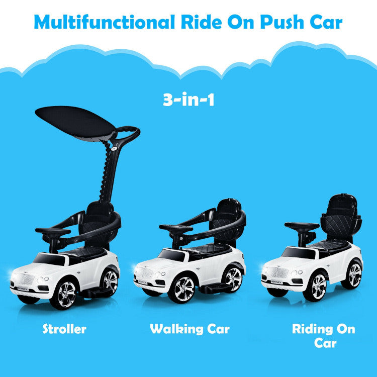 Multi-purpose Toy Car: The 3-in-1 toddler can serve as a stroller, a walking car and a riding-on car, which can meet your different needs. The ride-on push car is a perfect choice to accompany your kid's growth. Parents can use the handle to adjust the angle (within 10°) of the front wheels. Besides, kids can enjoy the sliding fun.