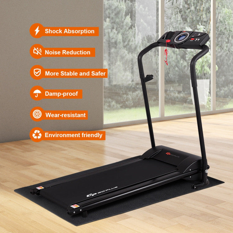 Vibration-Free Treadmill Mat for Home Gym: Experience a noise-free workout zone! Our treadmill mat absorbs shocks, eliminates friction, and protects your floor and fitness equipment. Enjoy a peaceful exercise space without disturbing your family or neighbors. Elevate your fitness routine with our vibration-reducing mat.