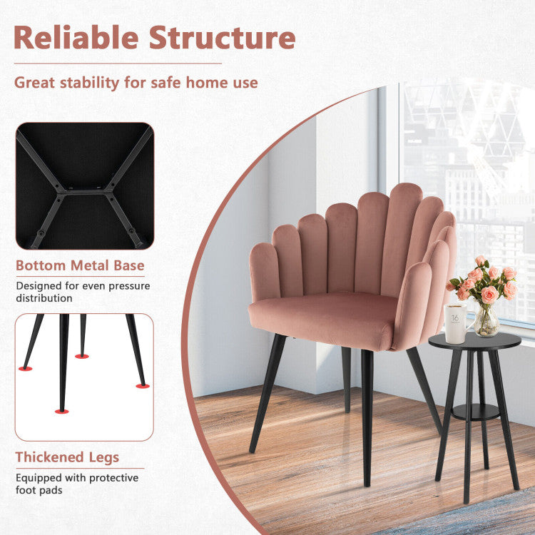 Sturdy and Stable Construction: Each accent side chair is supported by a durable metal base, ensuring a strong load capacity of up to 330 lbs. The rustproof metal tubes guarantee long-lasting use, while the four thickened legs are equipped with anti-slip pads to protect your floors from scratches.