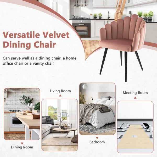 Versatile and Stylish Addition: These dining chairs showcase a charming modern style that effortlessly complements various home decor styles. They are not only perfect as a set of kitchen chairs but also serve as versatile seating options, such as vanity chairs, leisure side chairs, or home office chairs.