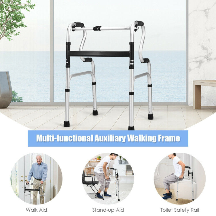 Multi-Purpose Mobility Aid: This multifunctional walker is an ideal choice for seniors and individuals with limited mobility. It serves as a stand-up aid, walking support, and toilet safety rail. Versatile enough for use in hospitals, homes, nursing facilities, senior apartments, and more.