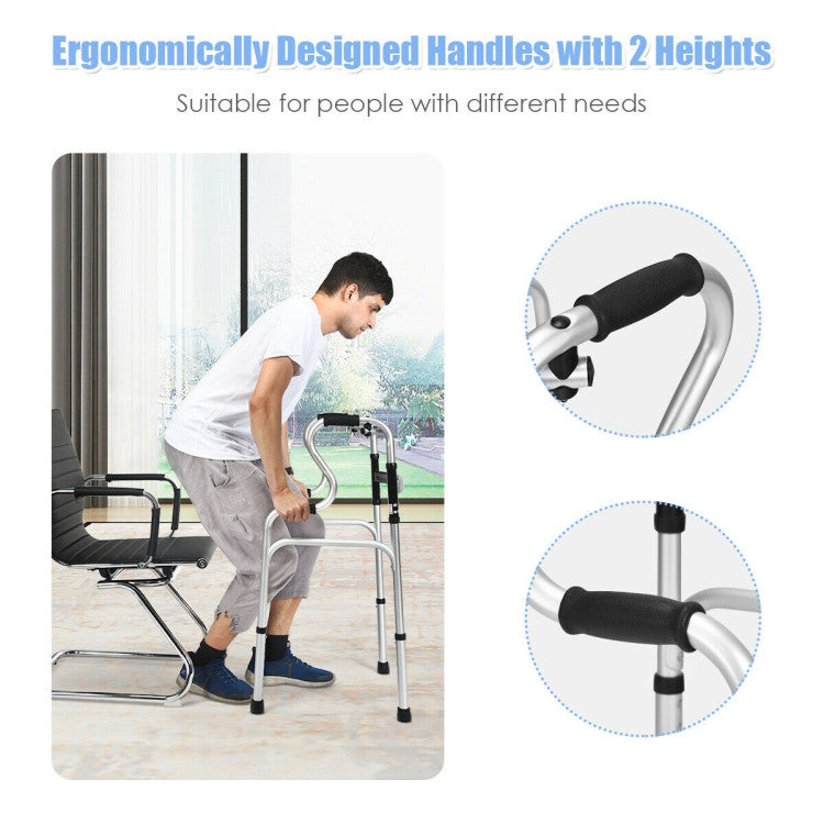 Comfortable Grip with Ergonomic Design: The walker features a comfortable and wear-resistant PVC handle, which is ergonomically designed to accommodate varying user needs. It's available in two heights, ensuring a perfect fit. Furthermore, it holds FDA certification for safety and quality assurance.