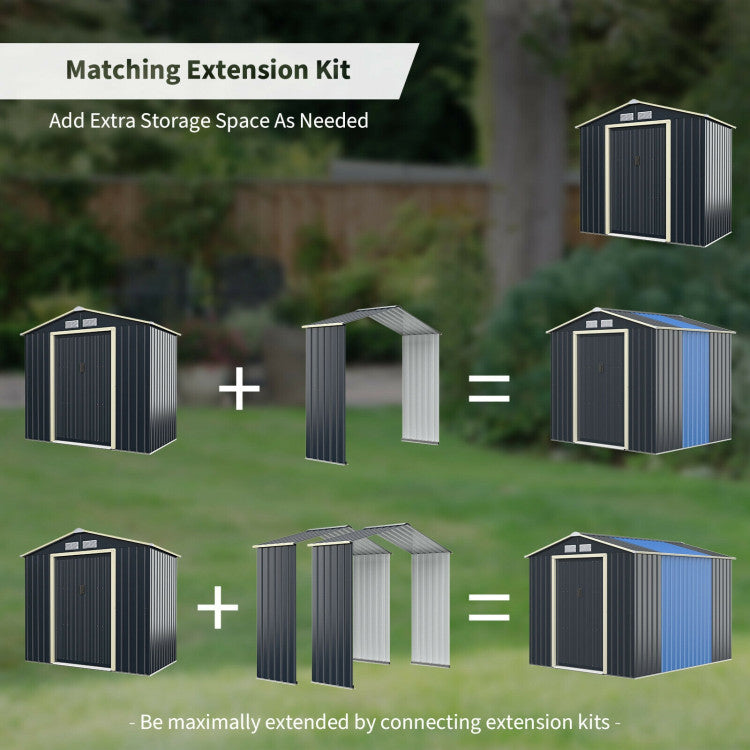 Tailored for Seamless Integration: Specifically designed for 7' width sheds, our extension kit seamlessly integrates into your existing structure. You can add up to 2 extensions, offering flexibility based on your storage requirements. Simplify assembly with included detailed instructions.