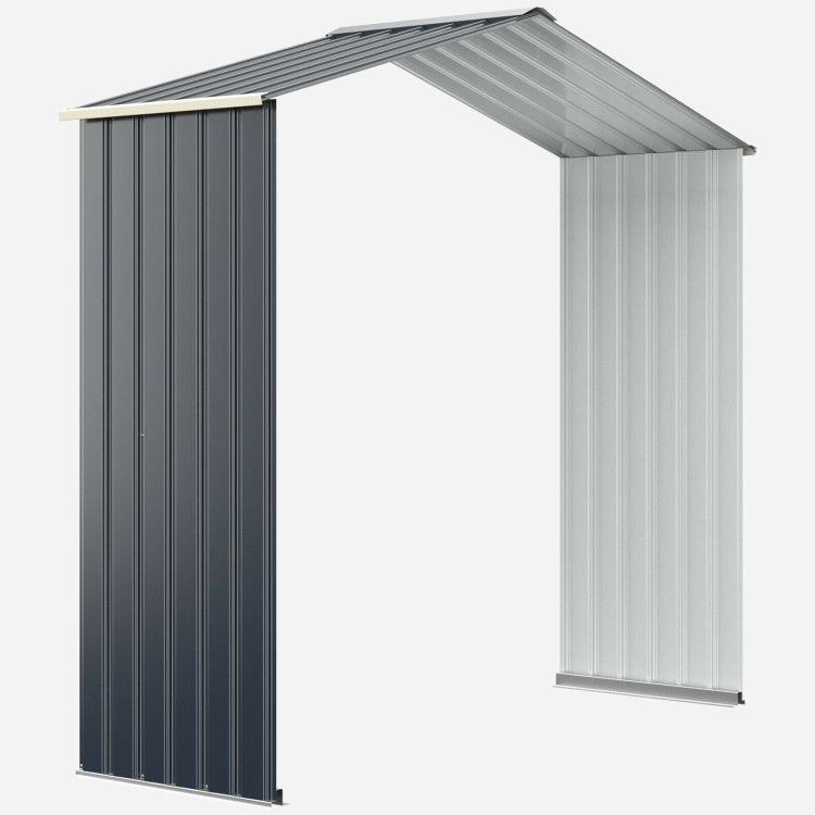 Versatile for Every Space: With its simplistic design, our storage shed extension blends seamlessly into various settings, from backyard to farm. Transform it into a garbage chamber, tool room, or even a pet house. A practical and versatile addition to any outdoor space.