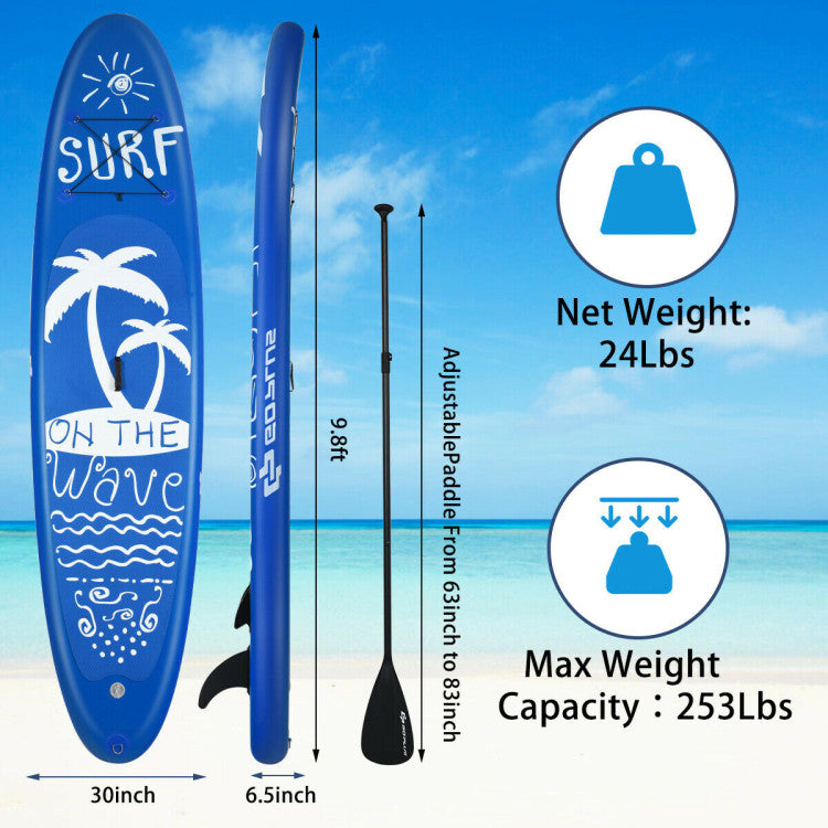 Portable and Lightweight Design: With a convenient backpack, you can effortlessly transport this SUP to your desired water location, whether it's an ocean, lake, or river. Even when fully inflated, a practical carry handle allows easy movement. Use it for surfing, fishing, yoga, or friendly competitions, adding excitement to your adventures.
