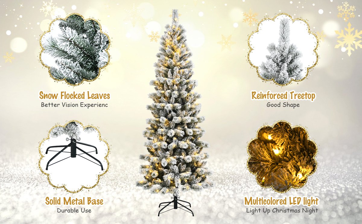 High-Quality PVC Material: Made of environment-friendly and non-flammable PVC material, the leaves are harmless to the human body and ensure the safety of use. Combining superior materials and exquisite craftsmanship, the Christmas tree is not only wondrous and realistic but also resistant to pressure and not deformed easily, providing you with long-term service.