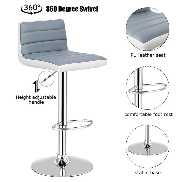 360-Degree Swivel: Designed with a 360-degree swivel feature, these bar stools provide freedom of movement and the convenience to interact with others from any direction. You can easily turn and engage in conversations without any constraints.