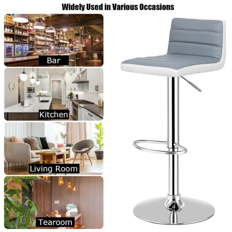 Fusion of Modern and Classic Styles: These bar stools effortlessly blend modern and classic design elements, making them a perfect addition to various settings such as restaurants, bistros, coffee houses, patios, and home kitchens. They seamlessly complement any decor theme.