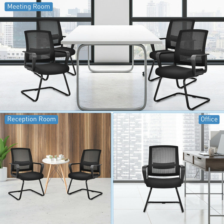 Versatile Modern Office Essential: Weighing just 20 lbs, our mesh back chair is easily portable. Ideal for offices, conference rooms, receptions, and boardrooms, its sleek black design complements any modern workspace.
