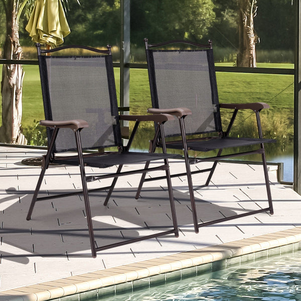 Instantly Enjoyable Set of 2 Chairs: This convenient set of 2 sling chairs requires no assembly, allowing you to relax and unwind without any hassle. Designed for effortless portability, these lightweight chairs can be easily transported or repositioned to suit your preferences. With two chairs included, you can comfortably accommodate guests or engage in pleasant conversations with loved ones during your leisure time.