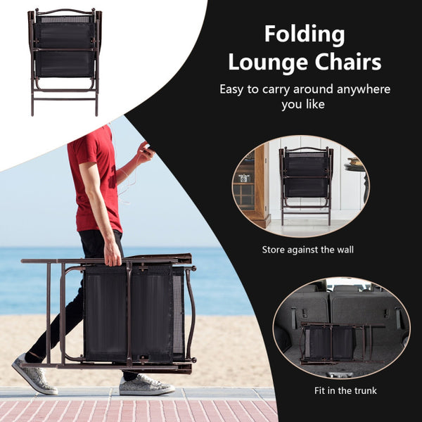 Space-Saving Folding Design: While providing a comfortable and spacious seating experience, these sling chairs can be effortlessly folded into a compact size, allowing for efficient storage and maximizing space utilization.