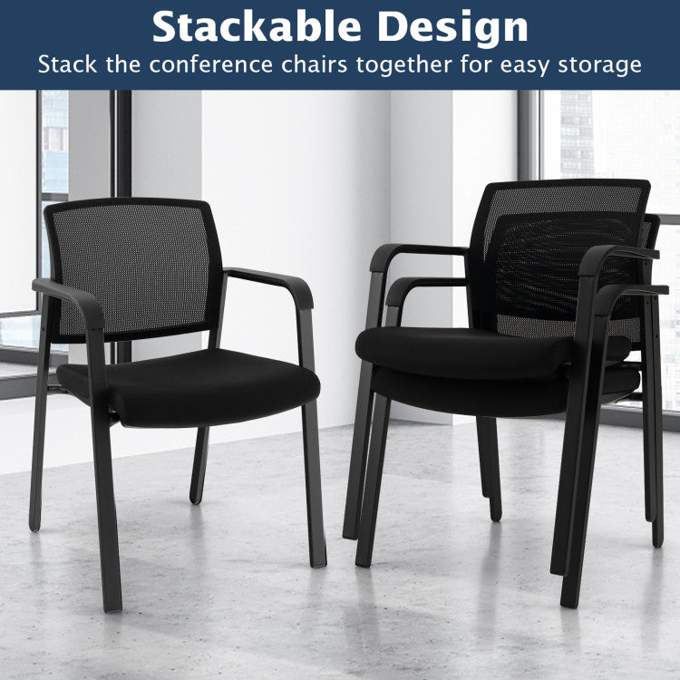 Space-Saving Stackability: Our lightweight office guest chairs are stackable, perfect for conserving space in conference rooms, reception areas, halls, and any office setting.