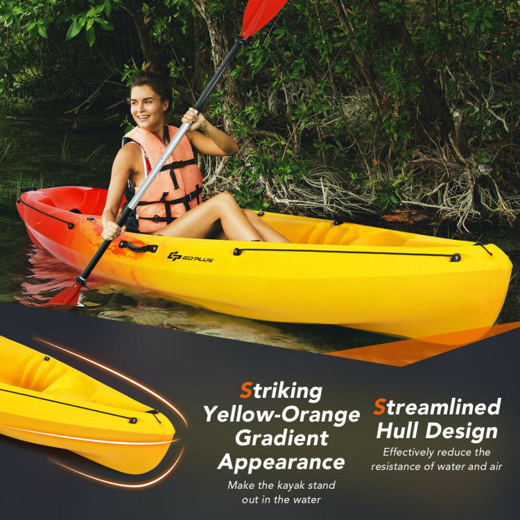 Streamlined Hull: The kayak's sleek hull design reduces water and air resistance, enhancing stability and maneuverability. The V-chine hull adds to its performance.