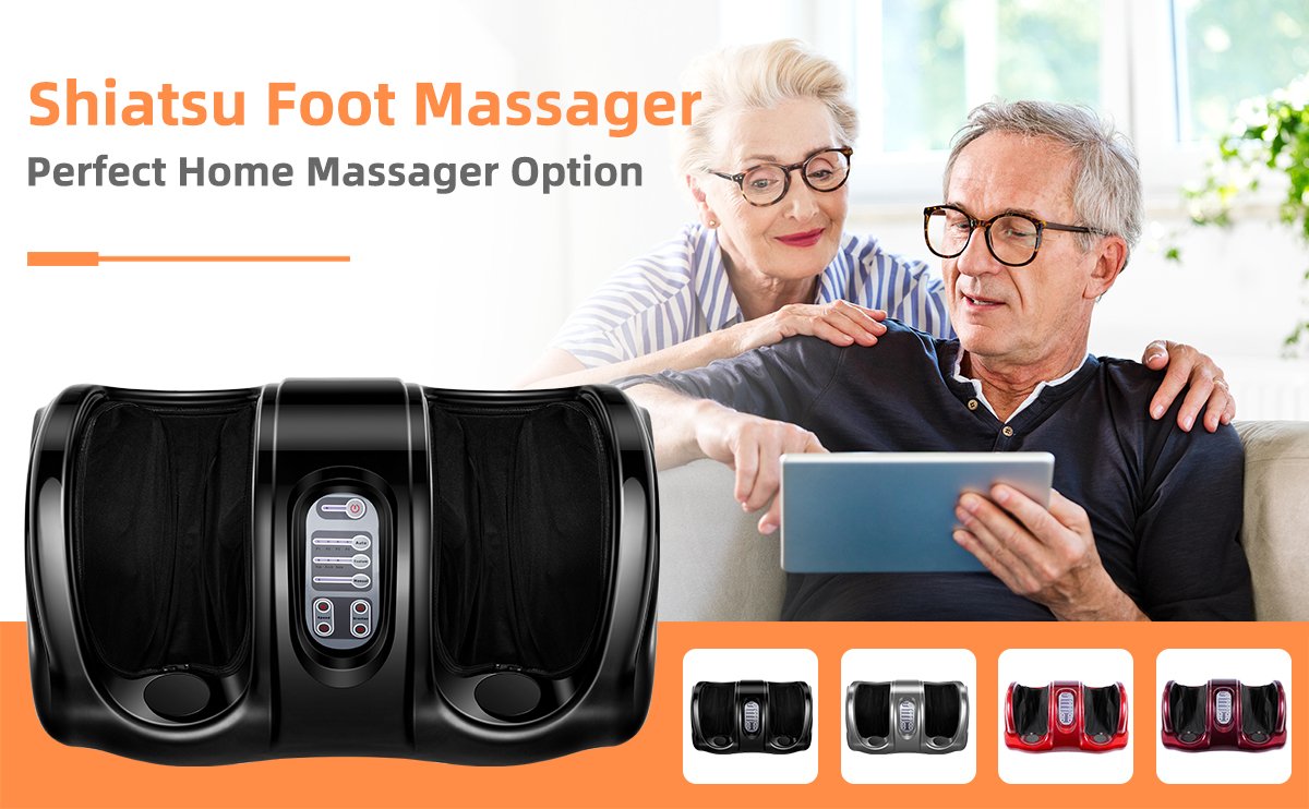 4 Modes for Ultimate Relaxation: Experience the ultimate relaxation with our foot massager featuring 4 adjustable modes and variable speed settings. Treat your feet to kneading, rolling, and massaging techniques that target different pressure points for a rejuvenating experience. When you return home, place this foot massager conveniently under your coffee table or beside your sofa. Slip off your shoes, activate the massager with the user-friendly toe control button, and enjoy your evening while watching the latest news or your favorite TV show.