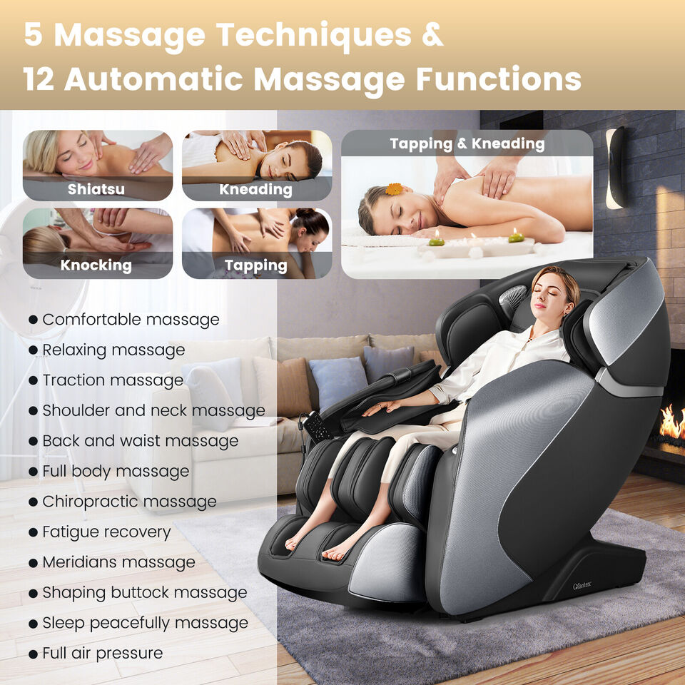 Customizable Massage Experience: Tailor your massage with 12 modes, 5 techniques, adjustable speeds, widths, and air pressure intensities. The remote control with an LCD display makes customization a breeze. No installation required—save time and dive into ultimate comfort.