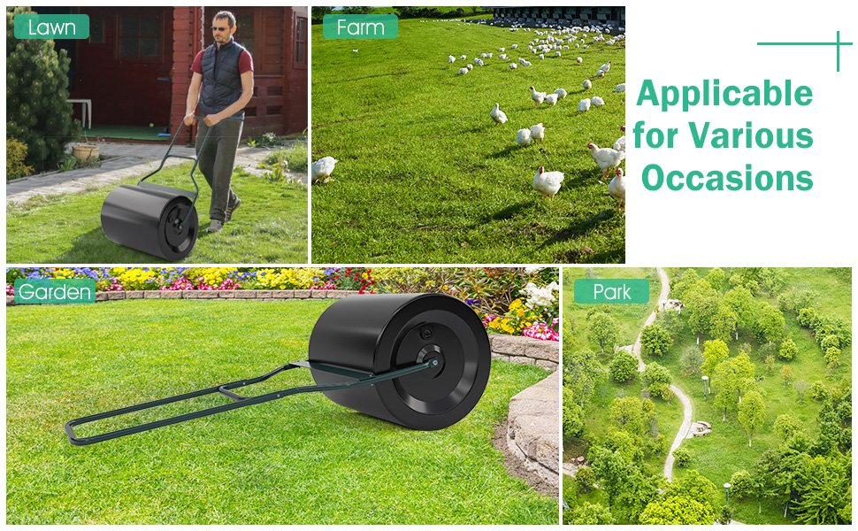 Convenience and Versatility: Push or tow-behind design provides versatility for rolling tight areas and open spaces and this lawn roller has an easy conversion for convenience.