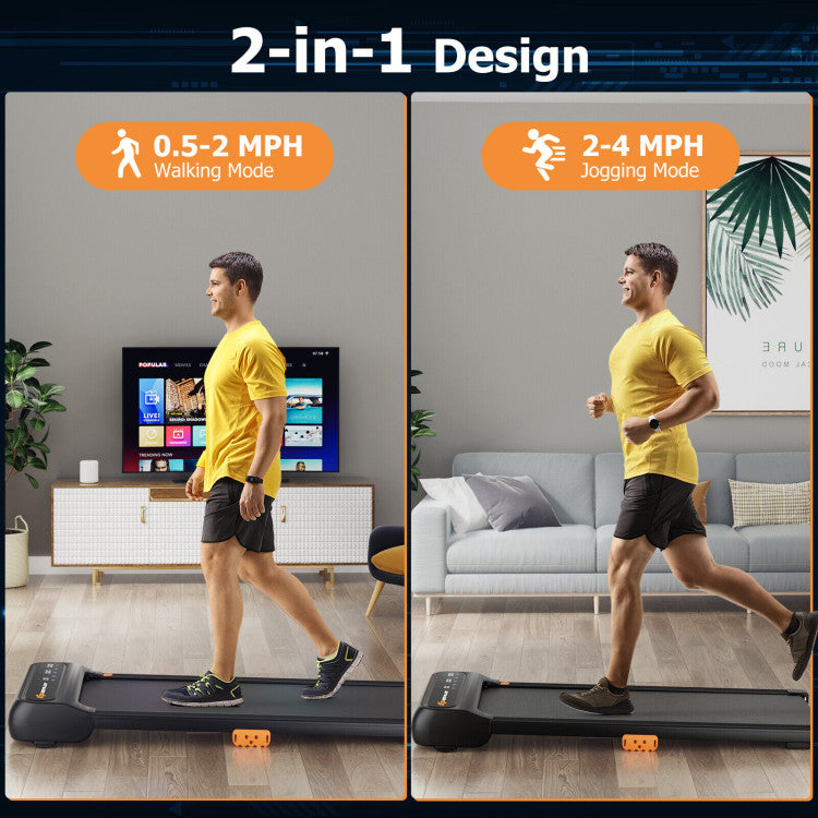 Versatile 0.5-4 MPH Speed Range: Experience the perfect blend of walking and jogging with our 2-in-1 treadmill. The 0.5-4 MPH speed range caters to all fitness levels, while 12 preset programs and 3 countdown modes add variety and challenge to your routine. Stay motivated and achieve your fitness goals effortlessly.