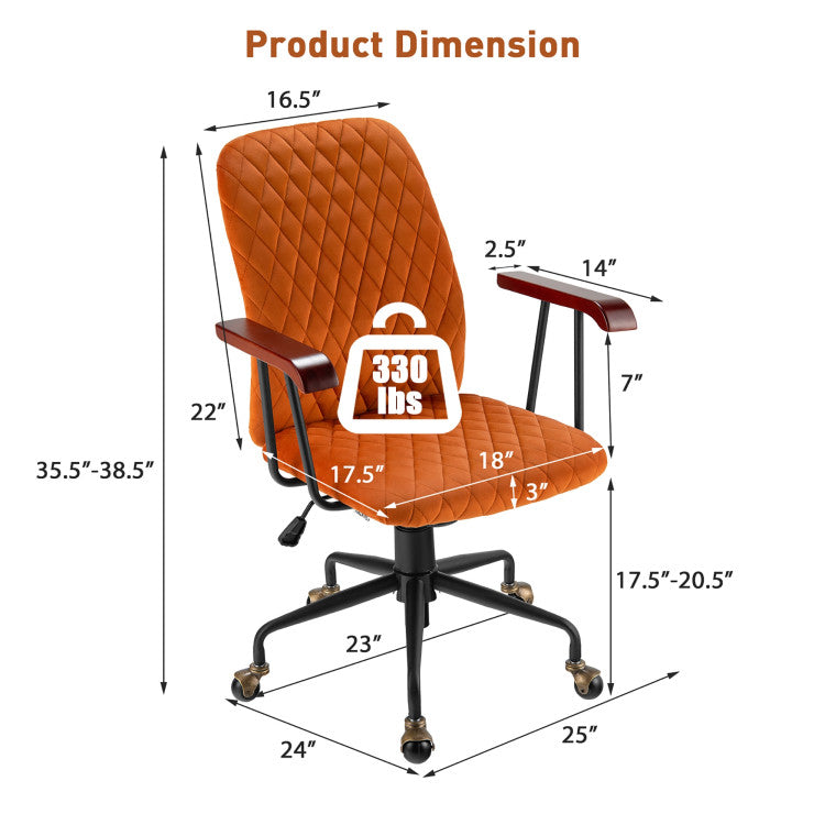 Easy Assembly: We provide all the necessary accessories and detailed instructions for hassle-free assembly of this 25'' x 24'' x 35.5'' - 38.5'' computer task chair. It's a quick and effortless process.