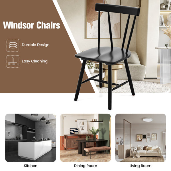 Timeless Elegance for Versatile Use: Embrace timeless elegance with our classic Windsor chairs, featuring a stylish design, classic color, and sleek lines that complement any home decor. Whether in your kitchen, dining room, or living room, these chairs effortlessly elevate your space.