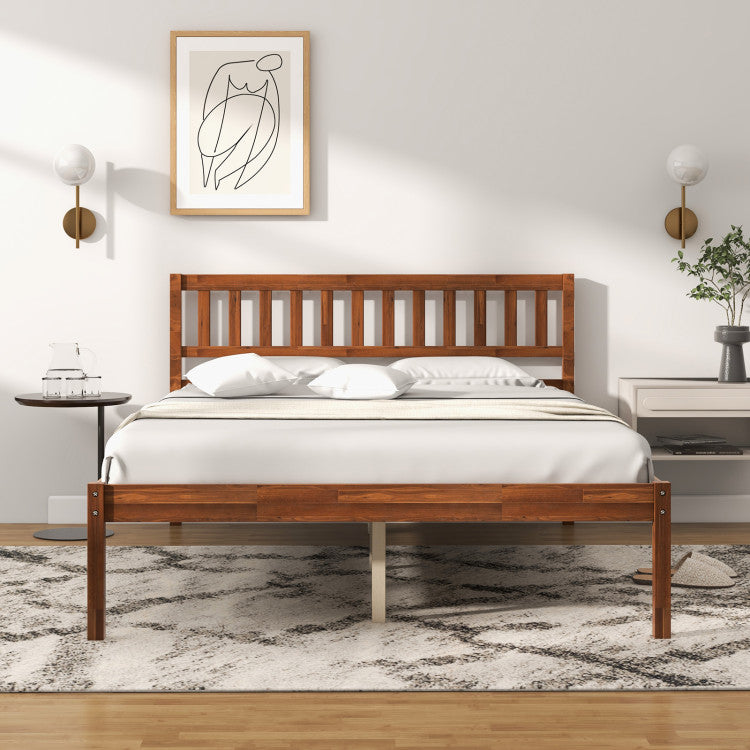 Retro Headboard in Walnut: The mattress foundation has a retro-style headboard that adds an elegant appeal, making the unit a perfect addition to various home decor. Meanwhile, the 20" tall headboard can support your back and give you a comfortable experience.