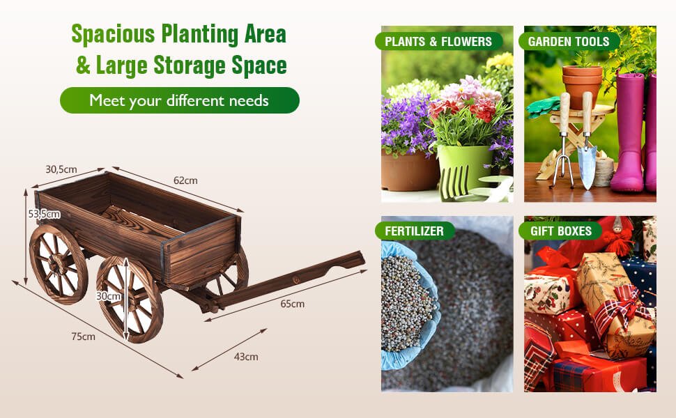 Ample Planting Space: The large and deep barrel planter offers generous room for various plants, providing the perfect environment for healthy growth. Securely hold your favorite flowers with the ideal depth for root protection.