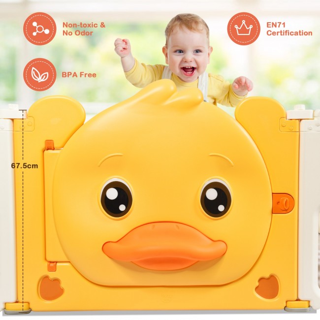 Non-toxic Material & High Stability: Considering the baby's delicate skin and safety, we have carefully selected HDPE materials that are BPA-free and non-toxic. Besides, there are non-slip foot pads and suction cups at the bottom of the fence, which can firmly fix all the panels to the original seat.