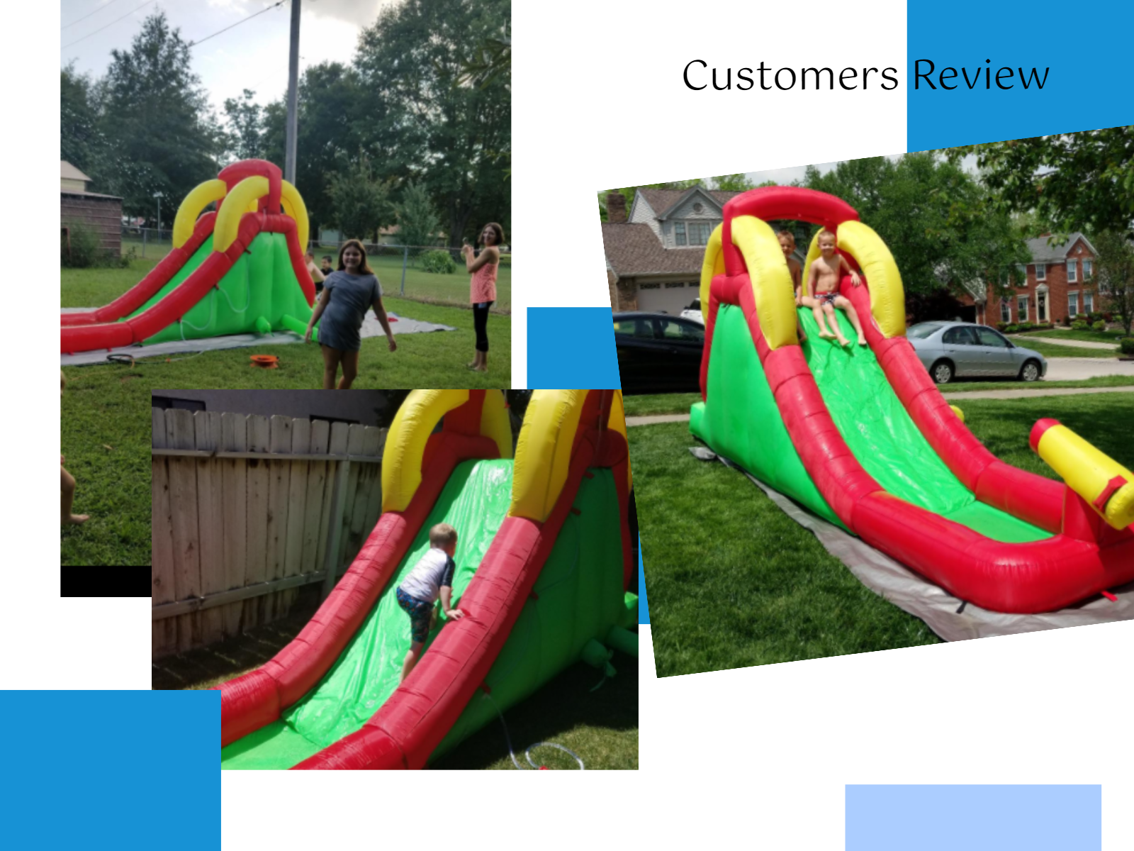 Kids Garden Inflatable Water Slides with Climb Wall