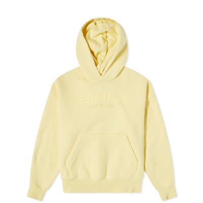 KIDS FEAR OF GOD ESSENTIALS HOODIE DARK HEATHER OATMEAL SS22 (kids)