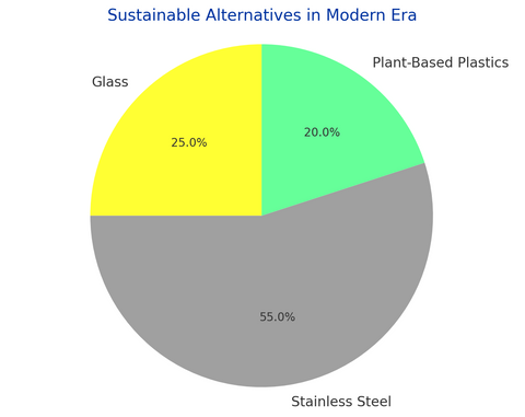 Sustainable alternatives in modern era: Stainless Steel, Glass, Plant-based plastics
