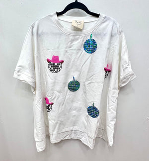 Western Disco Sequin Tee - Sunny's on the Corner